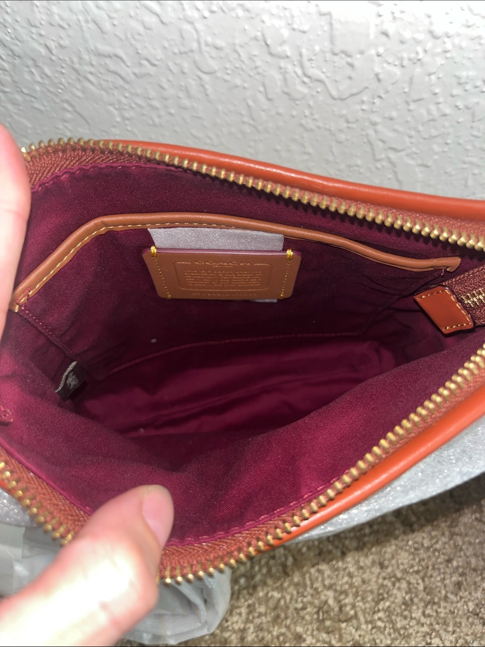 Coach Brown & Rust Signature Crossbody Bag - Picture 4 of 6